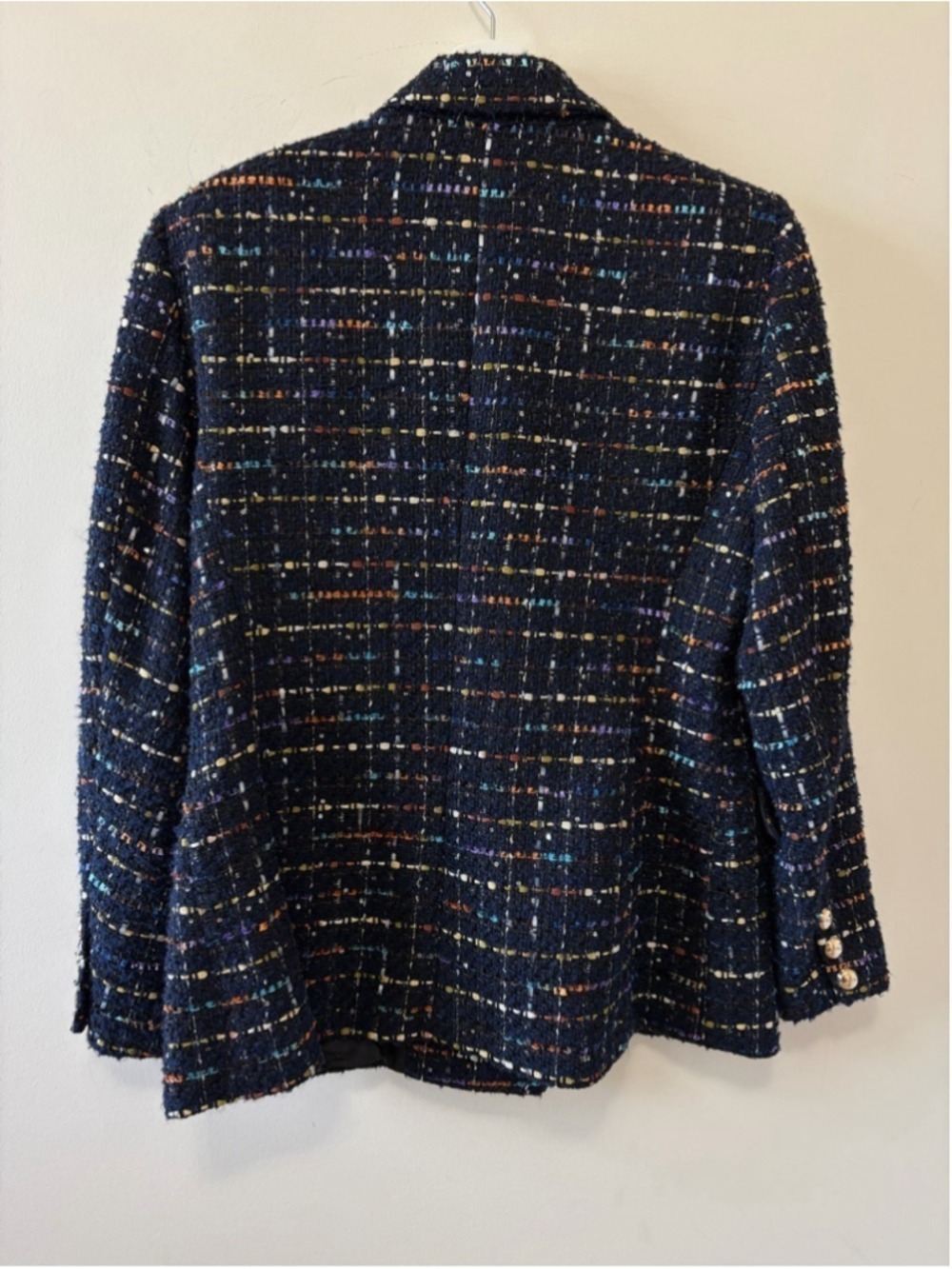 Zara Bloggers DOUBLE BREASTED TEXTURED WEAVE JACKET Size XL - Picture 4 of 12
